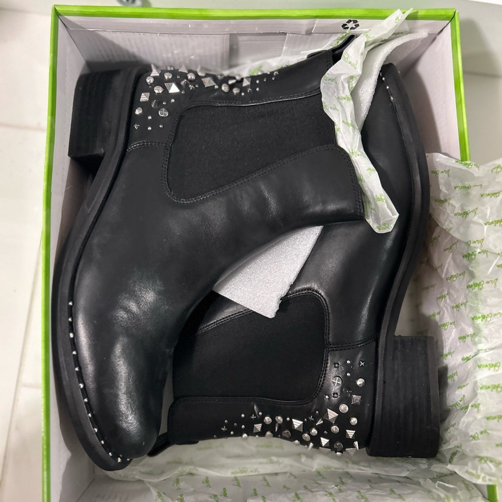 Sam Edelman Black Studded Ankle Boots